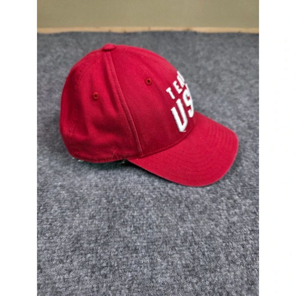 Team USA Olympic Apparel Hat Adult OSFM Red Snapback Baseball Cap‎ Embroidery